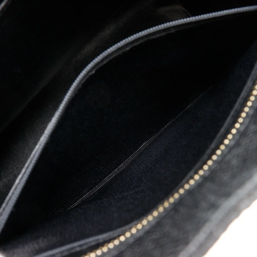 CHANEL Black Caviar Leather Logo Tote Bag